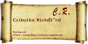Czibulka Richárd névjegykártya