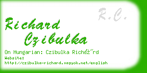 richard czibulka business card